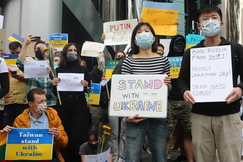 taiwan support ukraine protest